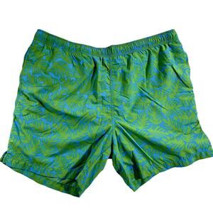 Lands' End Swimsuit Men XL W40-42 Drawstring Elastic Waist Pockets Mesh Lined